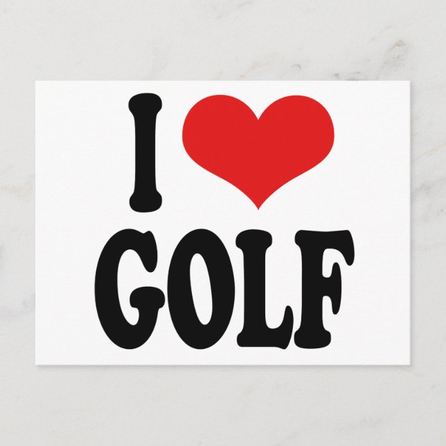 I Love Golf Postcard (Front)