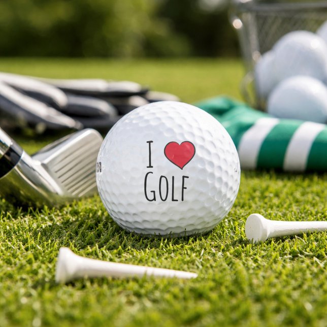 I love golf red heart balls (Creator Uploaded)