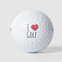 I love golf red heart golf balls