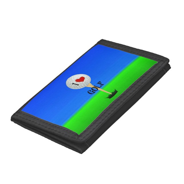I Love Golf Trifold Wallet (Bottom)