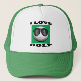 I LOVE GOLF TRUCKER HAT