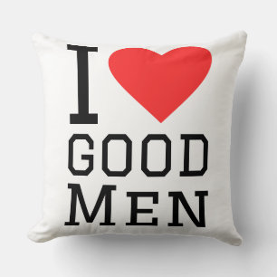I love good men throw pillow