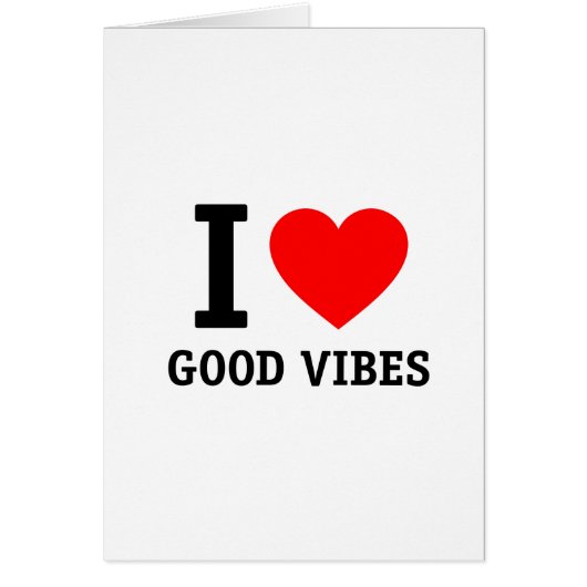 I Love Good Vibes Cards (Front)