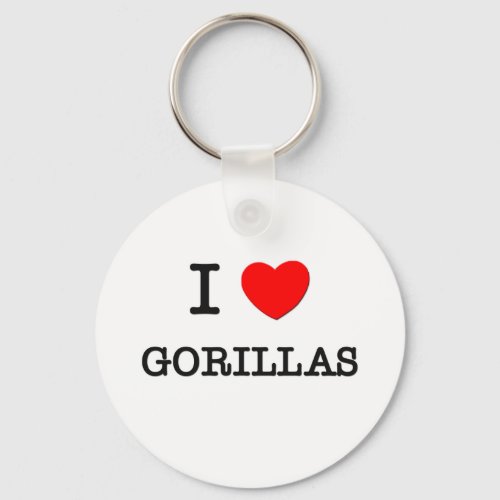 I Love GORILLAS Keychain