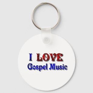 I LOVE Gospel Music -Keychain-Effect-1 Keychain