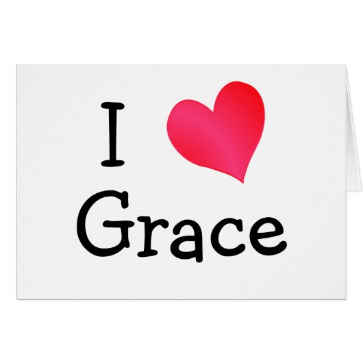 I Love Grace Cards (Front Horizontal)
