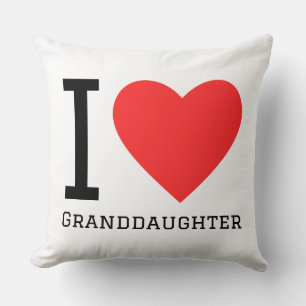 I love granddaughter throw pillow