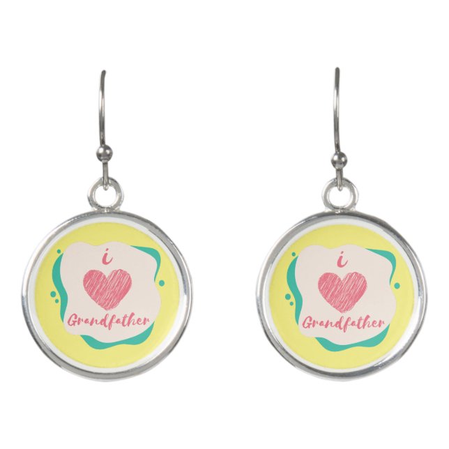 i love grandfather earrings (Front)