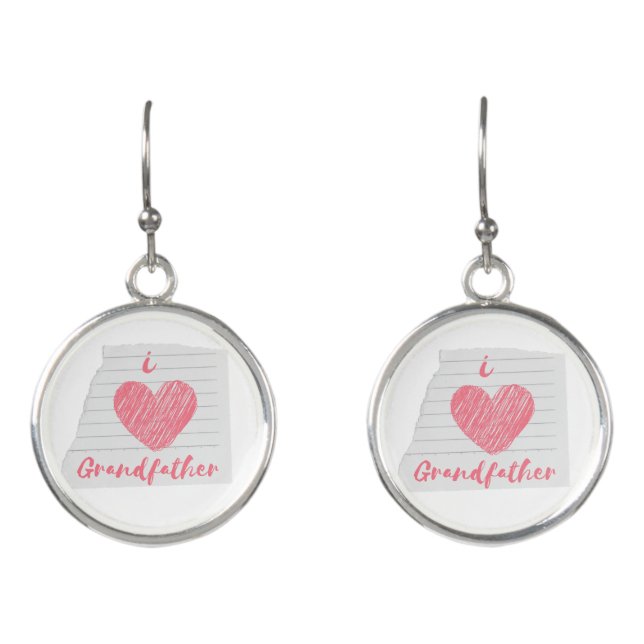 i love grandfather earrings (Front)
