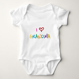 I Love GrandMa Baby Bodysuit