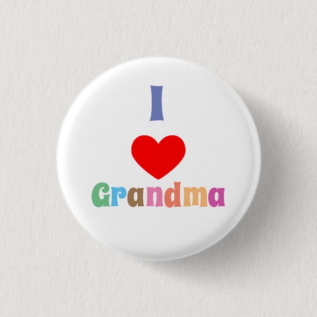 I Love Grandma Button (Front)