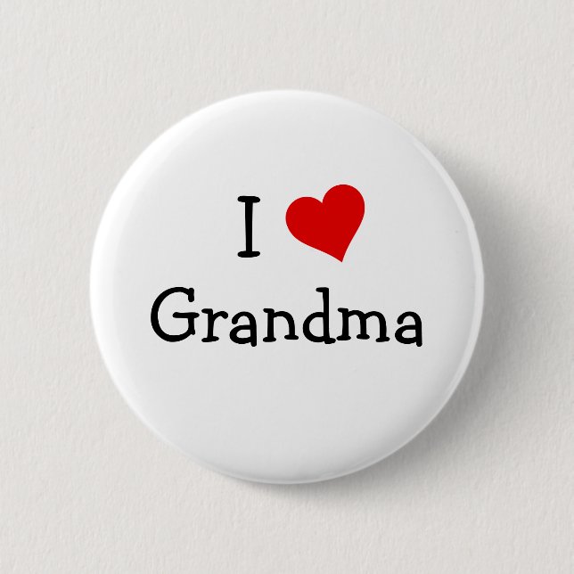 I Love Grandma Button (Front)