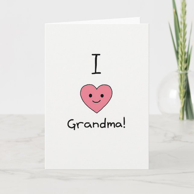 I Love Grandma Card (Front)