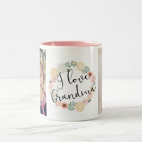 I Love Grandma Custom Photo Mug