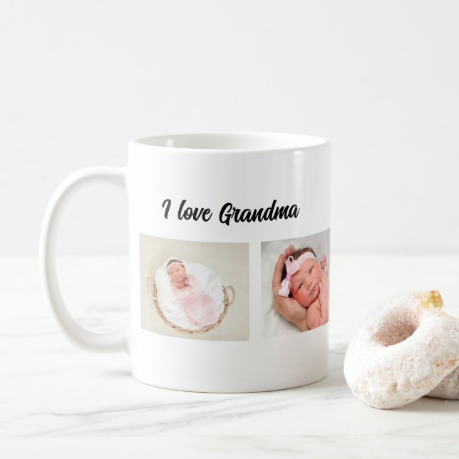 I Love Grandma Custom Photo Mug (With Donut)