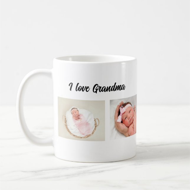 I Love Grandma Custom Photo Mug (Left)