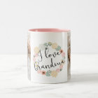 I Love Grandma Custom Photo Mug