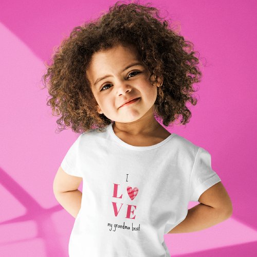 I Love Grandma Cute 2T to 56T Fine Jersey Toddler T_shirt