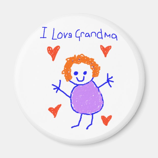 I Love Grandma Magnet (Front)