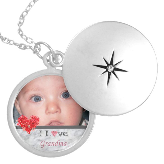 I Love Grandma Photo Locket (Front)