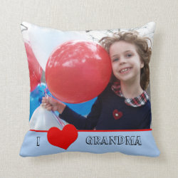 I Love Grandma Photo Pillow Gift for Grandma