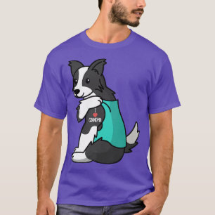 I Love Grandma Tattoo Border Collie Grandmother Do T-Shirt