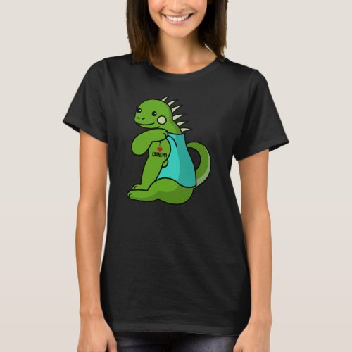 I Love Grandma Tattoo Iguana Grandmother Reptile T_Shirt
