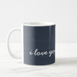 I love Grandma Watercolor in Blue Photo Coffee Mug<br><div class="desc">Give a gift that will melt grandma's heart. This customizable photo mug features the phrase,  "I love you grandma!". All text fully customizable. Perfect as a gift for Christmas,  the Holidays,  Hanukkah,  a birthday or Mother's Day. Look for coordinating products from Parcel Studios.</div>