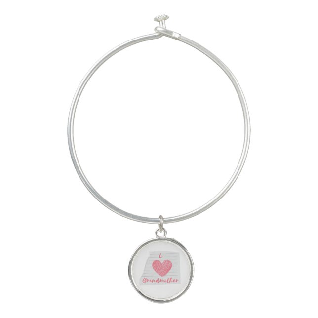 i love grandmother bangle bracelet (Front)