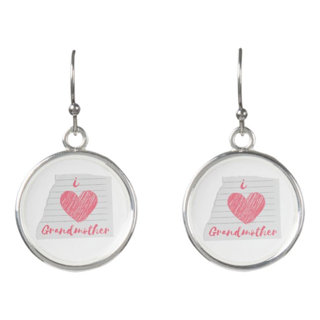 i love grandmother earrings (Front)