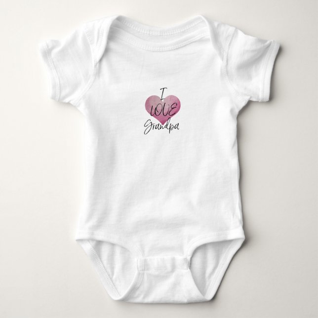 I LOVE GRANDPA baby one-piece Bodysuit (Front)