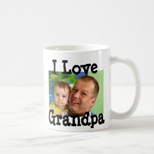 I Love Grandpa Personalized Coffee Mug