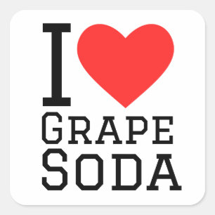 I love grape soda square sticker
