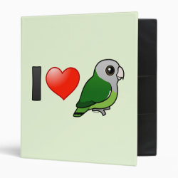 I Love Gray-headed Lovebirds Avery Signature Binder 8.5x11