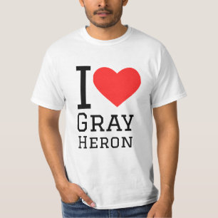I love gray heron T-Shirt