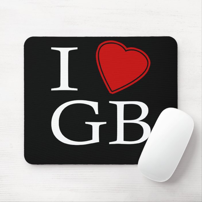 I Love Great Britain Mouse Pad