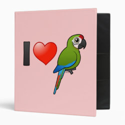 I Love Great Green Macaws Avery Signature Binder 8.5x11