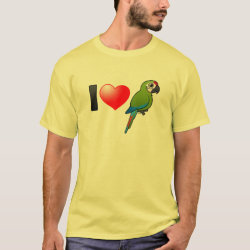 I Love Great Green Macaws Men's Basic T-Shirt