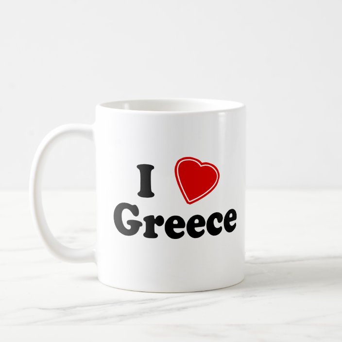 I Love Greece Coffee Mug