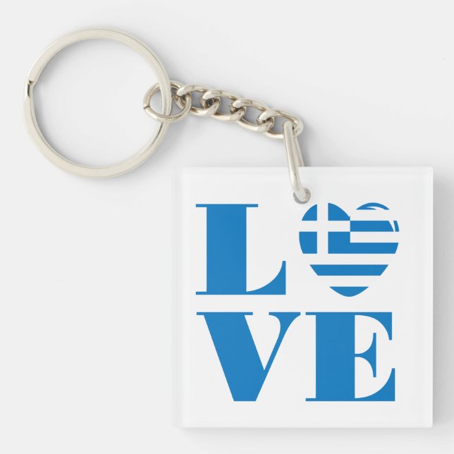 I love Greece Keychain (Front)