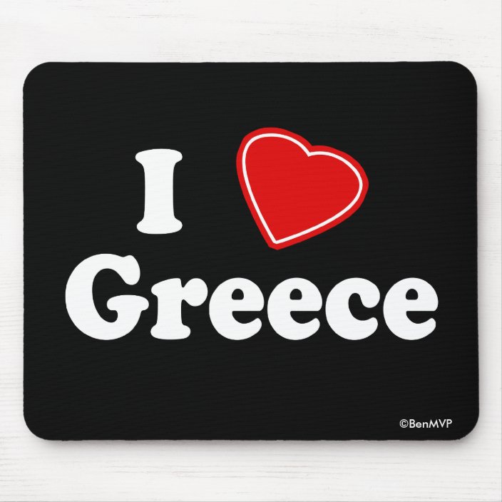 I Love Greece Mousepad