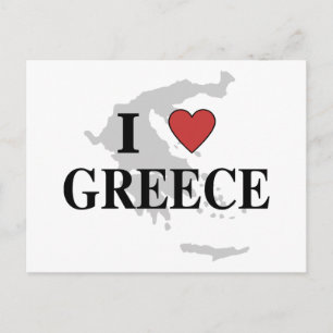 I Love Greece Postcard