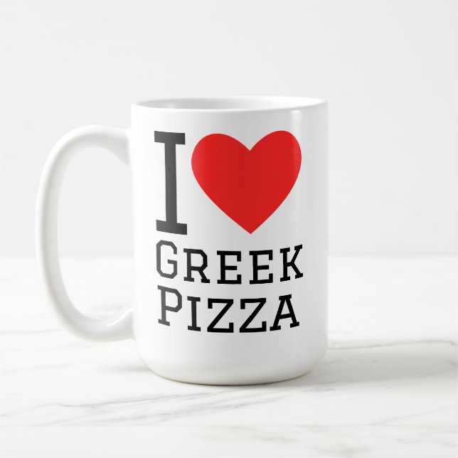 I love Greek pizza Coffee Mug (Left)