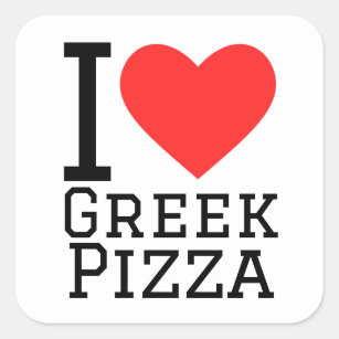 I love Greek pizza Square Sticker