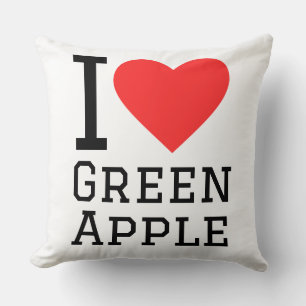 I love green apple throw pillow