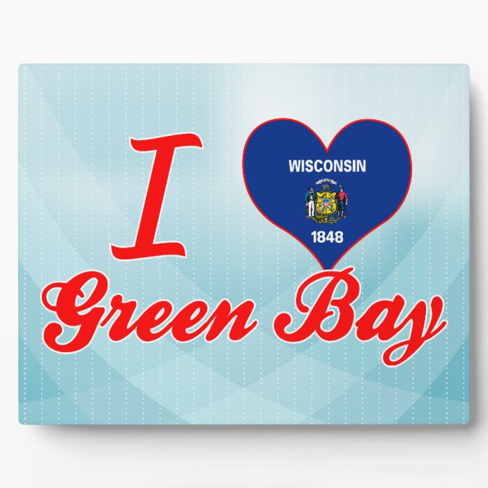I Love Green Bay, Wisconsin Photo Plaque