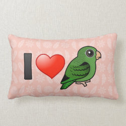 I Love Barred Parakeets Throw Pillow Lumbar 13