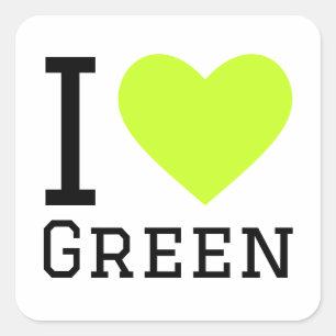 I love green square sticker