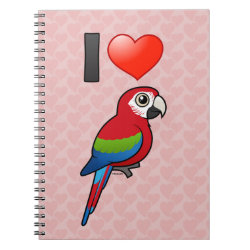 I Love Green-winged Macaws Photo Notebook (6.5