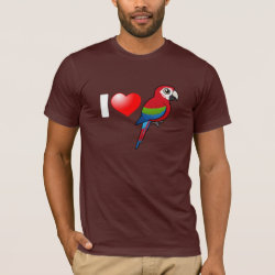 I Love Green-winged Macaws Men's Basic American Apparel T-Shirt